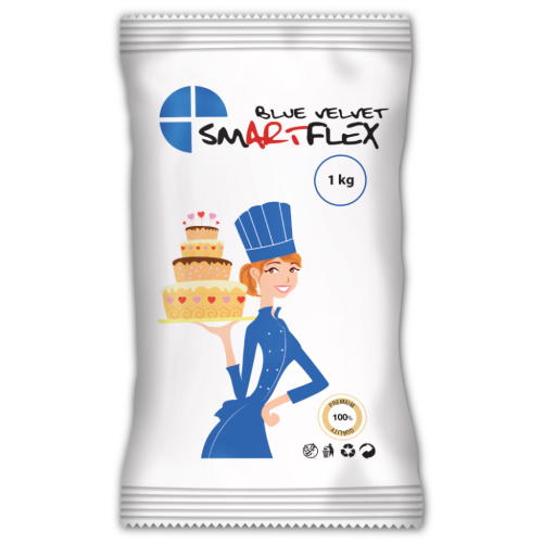 Masa cukrowa na tort Smartflex Colour Velvet Niebieska 1kg