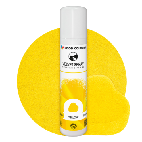 Zamsz w sprayu Food Colours Velvet Żółty 100ml