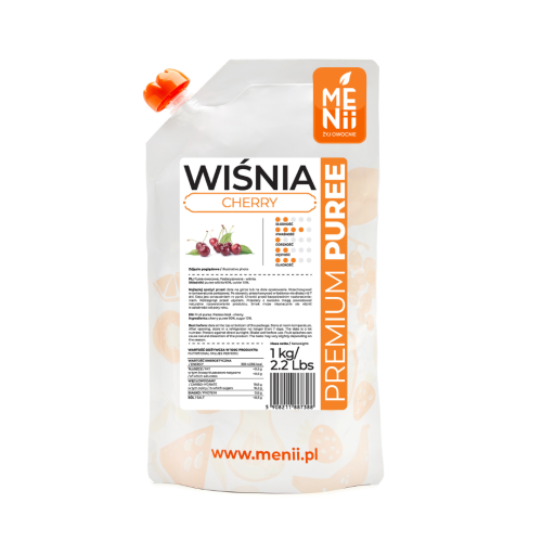 Pulpa owocowa PremiumPuree Menii Wiśnia 1kg