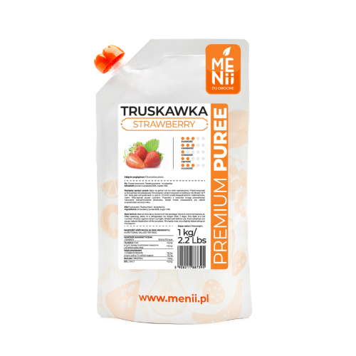 Pulpa owocowa PremiumPuree Menii Truskawka 1kg