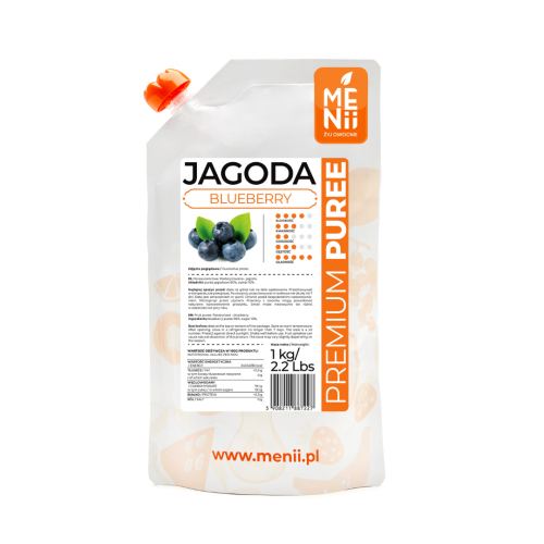 Pulpa owocowa PremiumPuree Menii Jagoda 1kg
