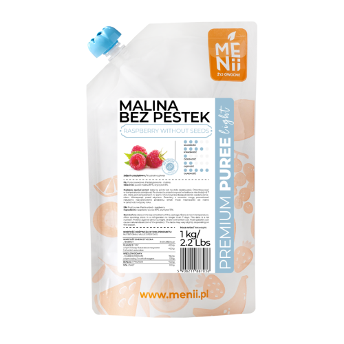 Pulpa owocowa PremiumPuree Menii Malina Light 1kg