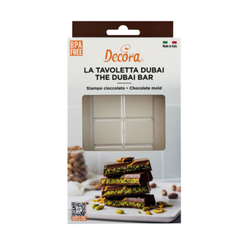 Forma do czekolady dubajskiej z poliwęglanu tabliczka 15x7cm