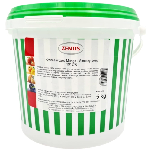 Mango - Smoczy Owoc owoce w żelu Frużelada Zentis 5kg