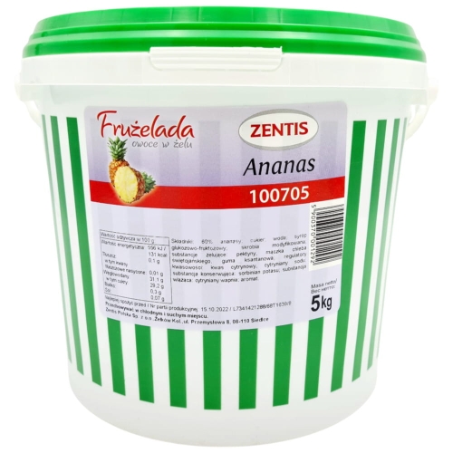 Ananas owoce w żelu Frużelada Zentis 5kg