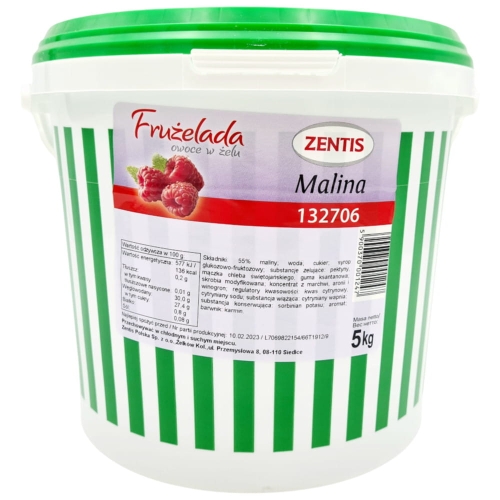 Malina owoce w żelu Frużelada Zentis 5kg