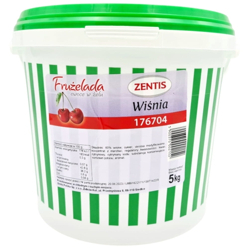 Wiśnia owoce w żelu Frużelada Zentis 5kg