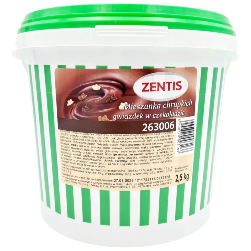 Chrupiące gwiazdki czekoladowe mieszanka Zentis 2,5kg