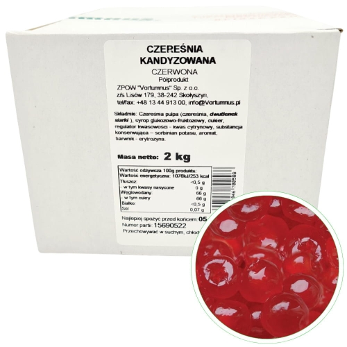 Czereśnia kandyzowana czerwona Vortumnus 2kg