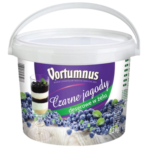 Czarna jagoda 50% owoce deserowe w żelu Vortumnus 3,2kg