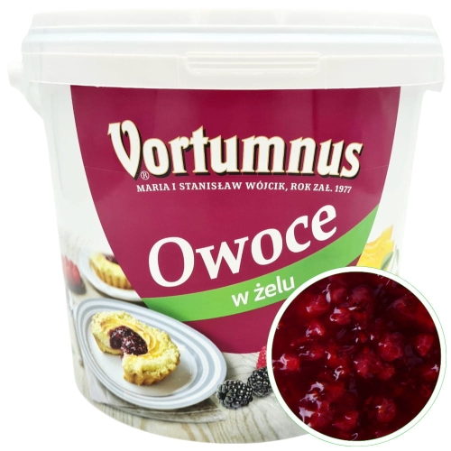 Czerwona porzeczka 60% owoce w żelu Vortumnus 6kg