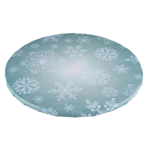 Podkład pod tort Płatki Śniegu gruby 10mm sztywny 25cm