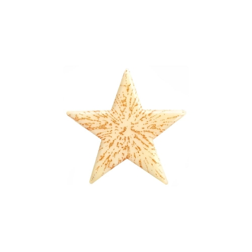 Gwiazdki Biało-złote dekoracje czekoladowe na Święta 288szt