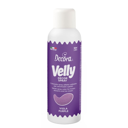 Zamsz spożywczy w sprayu Fioletowy DecorVelly 100ml