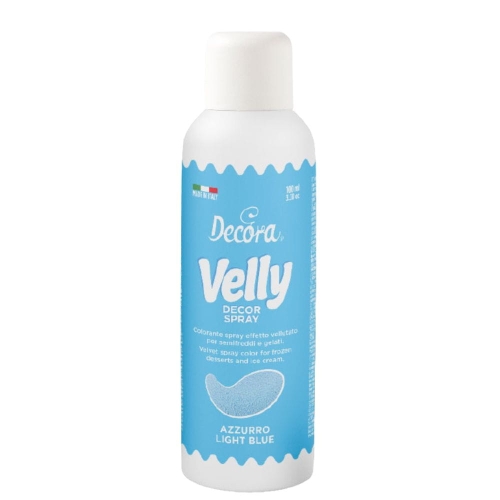 Zamsz spożywczy w sprayu Błękitny DecorVelly 100ml