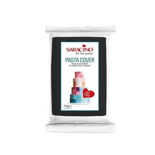 Masa cukrowa na tort Saracino Pasta COVER TOP czarna 1kg