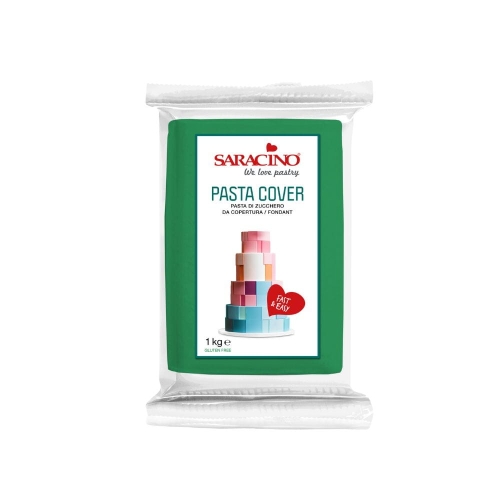 Masa cukrowa na tort Saracino Pasta COVER TOP zielona 1kg