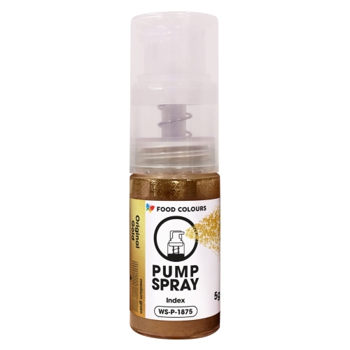 Złoty brokat jadalny pyłek w pompce Original Gold 5g