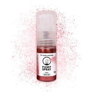 Czerwony brokat jadalny drobny pyłek w pompce Ruby 10g