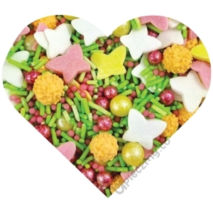 Posypka cukrowa mix Wielkanocny z kwiatkami konfetti 60g