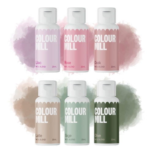 Zestaw 6 barwników spożywczych Colour Mill Botanical 6x20ml