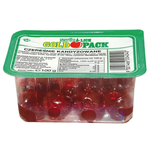 Czereśnie kandyzowane czerwone całe Goldpack 100g