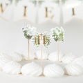 Topper na komunię - eukaliptusowy zestaw na tort