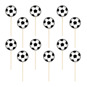 Toppery na tort urodzinowy Football piłki 12 szt