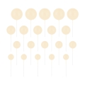 Toppery na tort Beżowe Kulki latte matowe zestaw 20szt