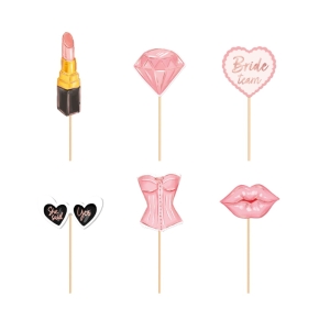 Toppery na wieczór panieński Bride to Be zestaw 6 szt