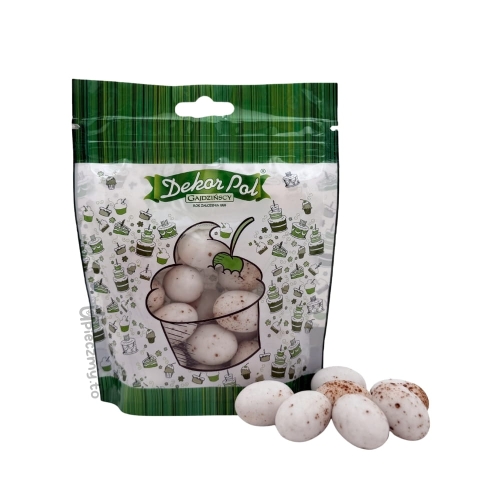 Jajka czekoladowe na Wielkanoc duże marmurkowe białe 160g