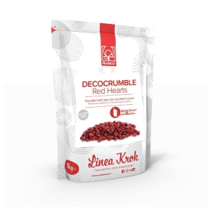 Czerwona kruszonka posypka serca Decorumble Modecor 1kg