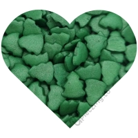 Zielone perłowe choinki posypka cukrowa konfetti 40g