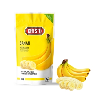 Owoce liofilizowane Banan plastry 100% owocu Kresto 25g
