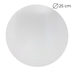 Podkład pod tort gruby twardy powlekana płyta MDF Biały 25cm