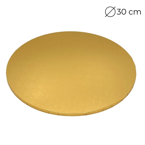 Podkład pod tort gruby twardy powlekana płyta MDF Złoty 30cm