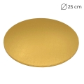 Podkład pod tort gruby twardy powlekana płyta MDF Złoty 25cm
