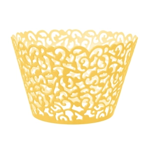 Ażurowe osłonki na muffinki babeczki Złota Koronka 10szt