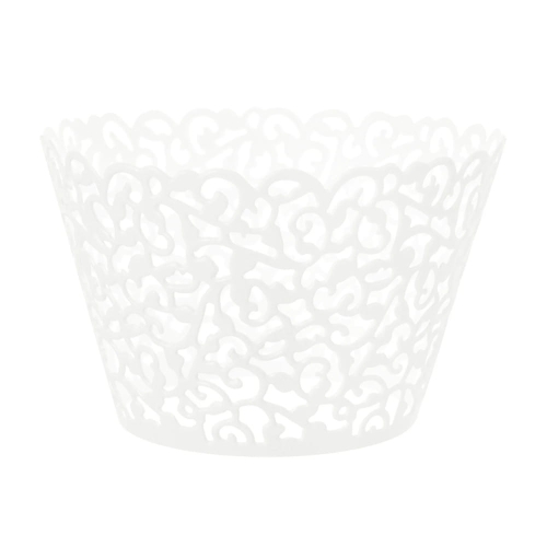 Ażurowe osłonki na muffinki babeczki Biała Koronka 10szt