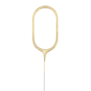 Zimne ognie na tort urodzinowy Złota cyfra 0