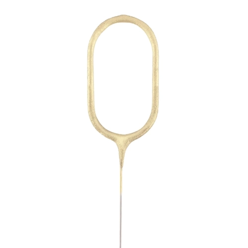 Zimne ognie na tort urodzinowy Złota cyfra 0