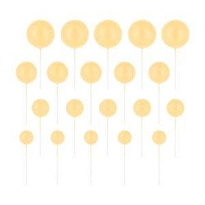 Toppery na tort Miodowe Złote Kulki matowe zestaw 20szt