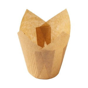 Papilotki do muffinek Tulipany 50x100mm Decora Kraftowe 24szt