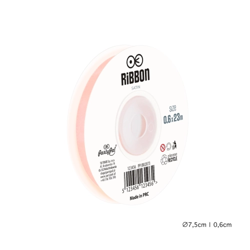 Wstążka satynowa 6mm Różowe Złoto tasiemka 23m