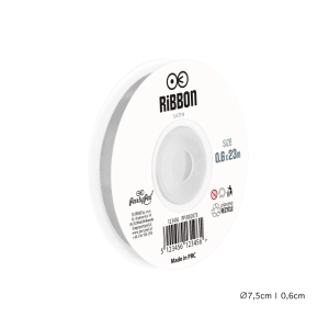 Wstążka satynowa 6mm Popielata Szara tasiemka 23m