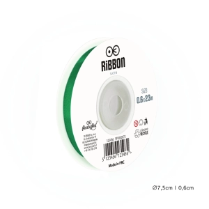 Wstążka satynowa 6mm Ciemnozielona tasiemka 23m