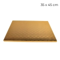 Podkład pod tort prostokątny powlekany sztywny Złoty 35x45cm