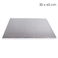 Podkład pod tort prostokątny powlekany sztywny Srebrny 35x45cm