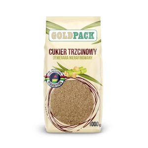 Cukier Trzcinowy nierafinowany Demerara Goldpack 1kg