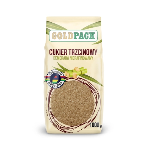 Cukier Trzcinowy nierafinowany Demerara Goldpack 1kg